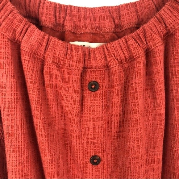 Madewell Texture & Thread Off-The-Shoulder Dress Size Medium - Picture 10 of 16